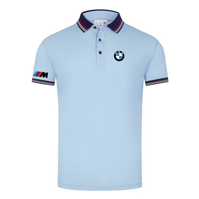 Polo BMW M Power Homme 2022 Piqué De Coton Col Contrasté Slim Fit